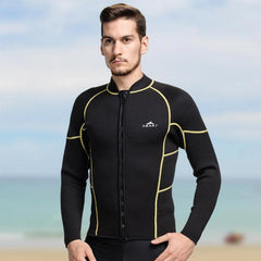 SBART 3mm Men's Thermal Wetsuit Jacket Top, Black