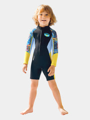 Dive Sail 2.5 MM Long Sleeve Boys Wetsuit Blue Black