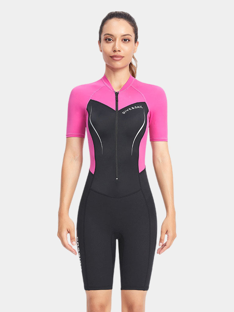 DIVE & SAIL Adults 1.5mm Front Zip Shorty Wetsuit