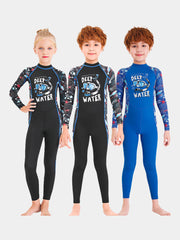 Dive Sail Kids Long Sleeve One Piece Wetsuit Swimsuit