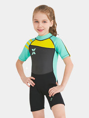 Dive Sail Kids Short Sleeve Thermal Wetsuit Green Side