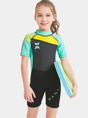 Dive Sail Kids Short Sleeve Thermal Wetsuit Green