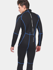 FUNDIVERS Men Long Sleeve Wetsuit Blue Back