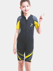 Girls 2.5MM One Piece Shorty Wetsuit Swimsuit