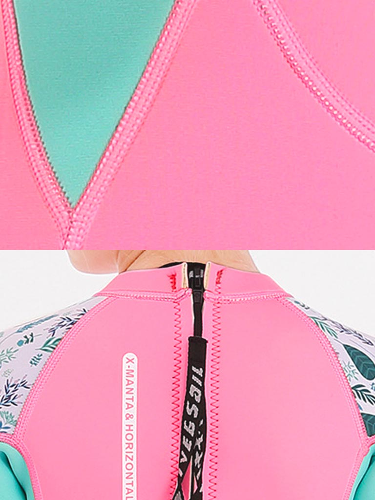 Girls 2.5MM Shorty Wetsuit Swimsuit Detail