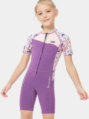 DIVE & SAIL Girls 2.5mm Shorty Front Zip Wetsuit