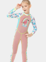 DIVE & SAIL Girls 2mm Cartoon Flamingo Full body Wetsuit, Pink