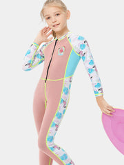 DIVE & SAIL Girls 2mm Flamingo Front Zip Wetsuit