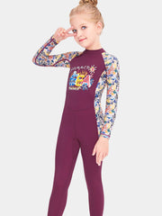 DIVE & SAIL Girls Cartoon Long Sleeve Dive Swimming Wetsuit