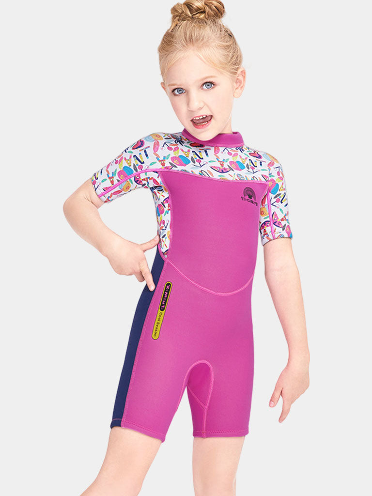 Girls Shorty Full Wetsuit Swimsuit