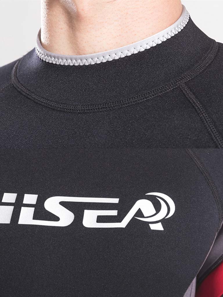 HISEA 2.5mm Men Full Body Wetsuit Neck Logo