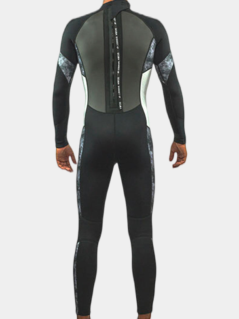 HISEA 3MM Mens Long Sleeve Full Snorkeling Wetsuit Back