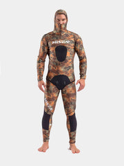 HISEA 5mm Open Cell Beavertail 2 Piece Camo Wetsuit