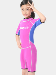 HISEA Kids 2.5MM Short Sleeve Back Zip Wetsuit Girl