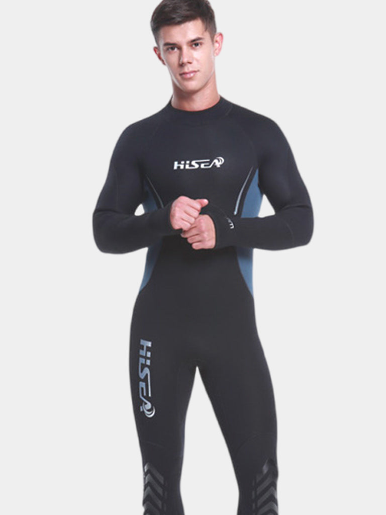 HISEA Men 5mm Long Sleeve Winter Wetsuit Front