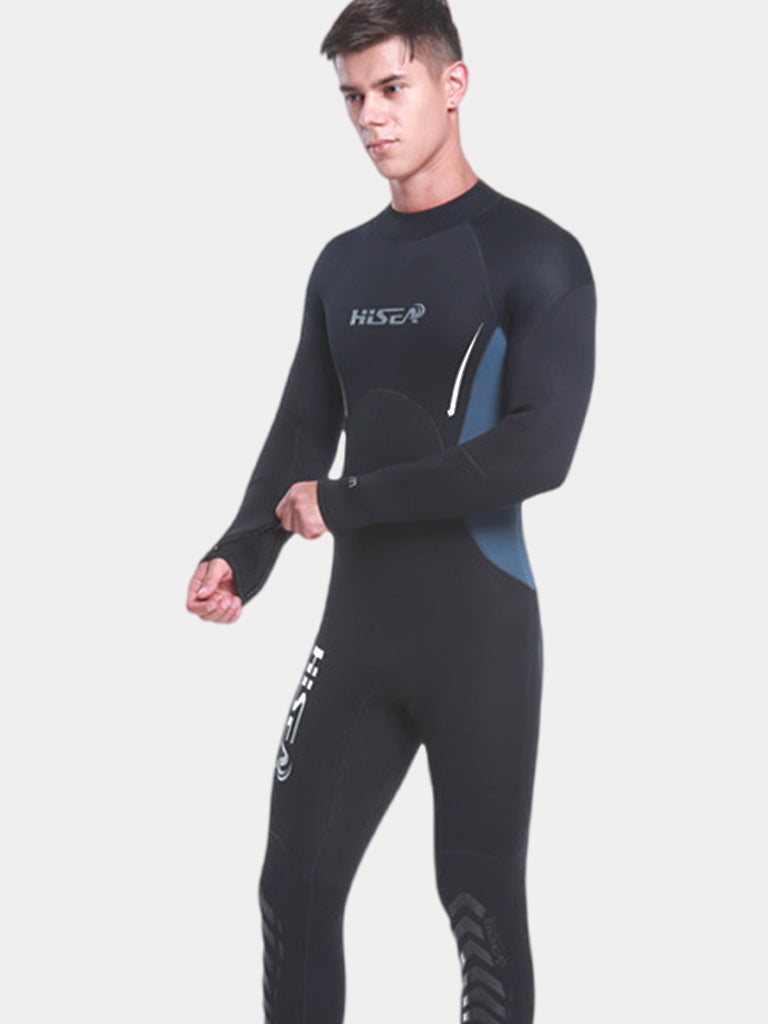 HISEA Men 5mm Long Sleeve Winter Wetsuit Side