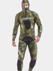 HISEA Men 7mm Wetsuit FishingSuit Camo Front