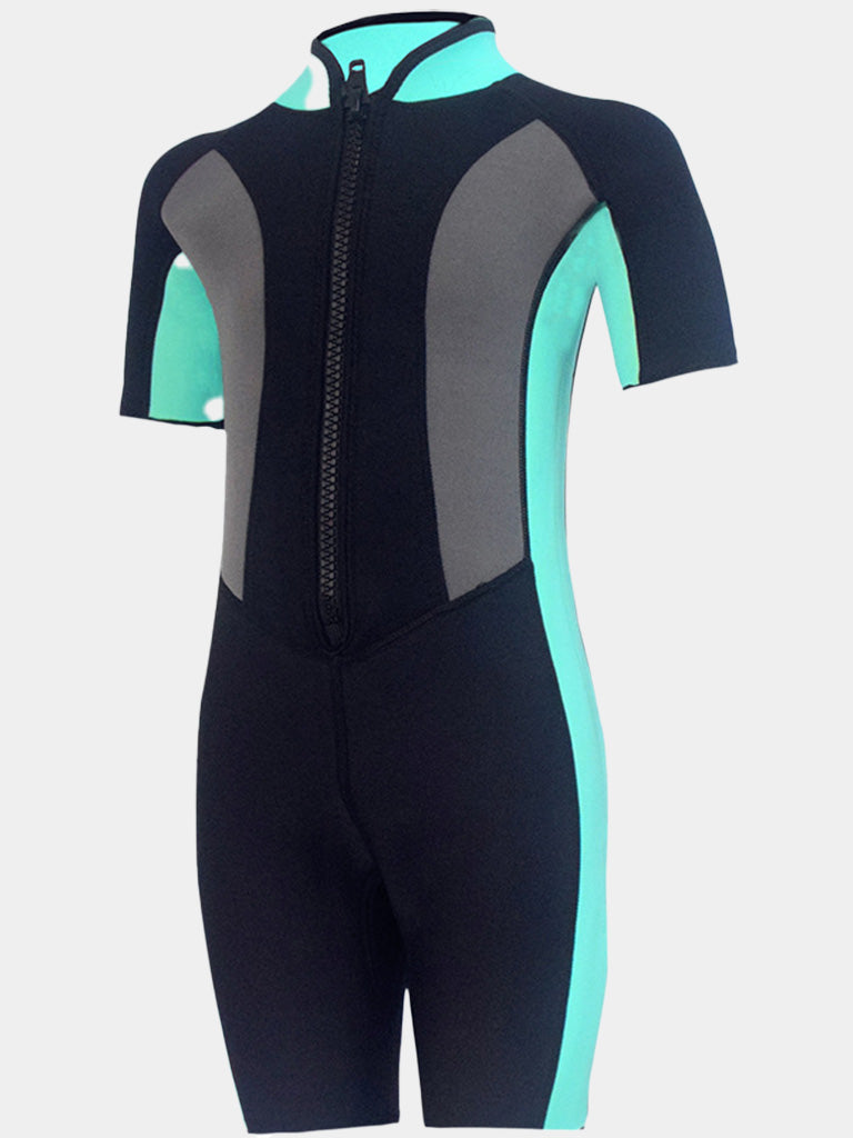 HISEA Kids 2.5MM One Piece Short Sleeve Wetsuit