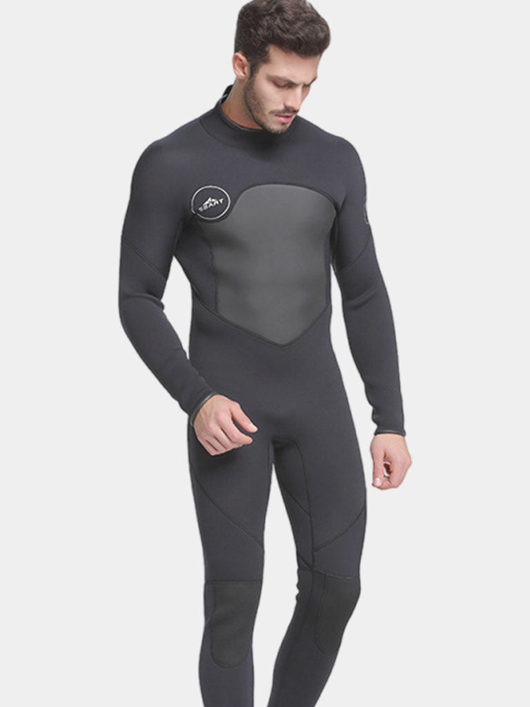 3MM Winter Long Sleeve One Piece Diving Wetsuit Black