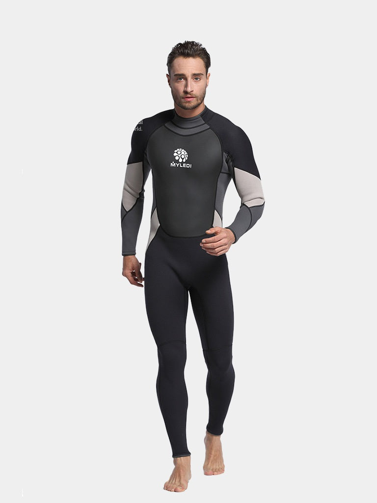 MYLEDI 3MM Full Length Back Zip Wetsuit for Men