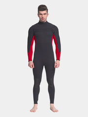 MYLEDI 3mm Full Body Wetsuit Men Black Red