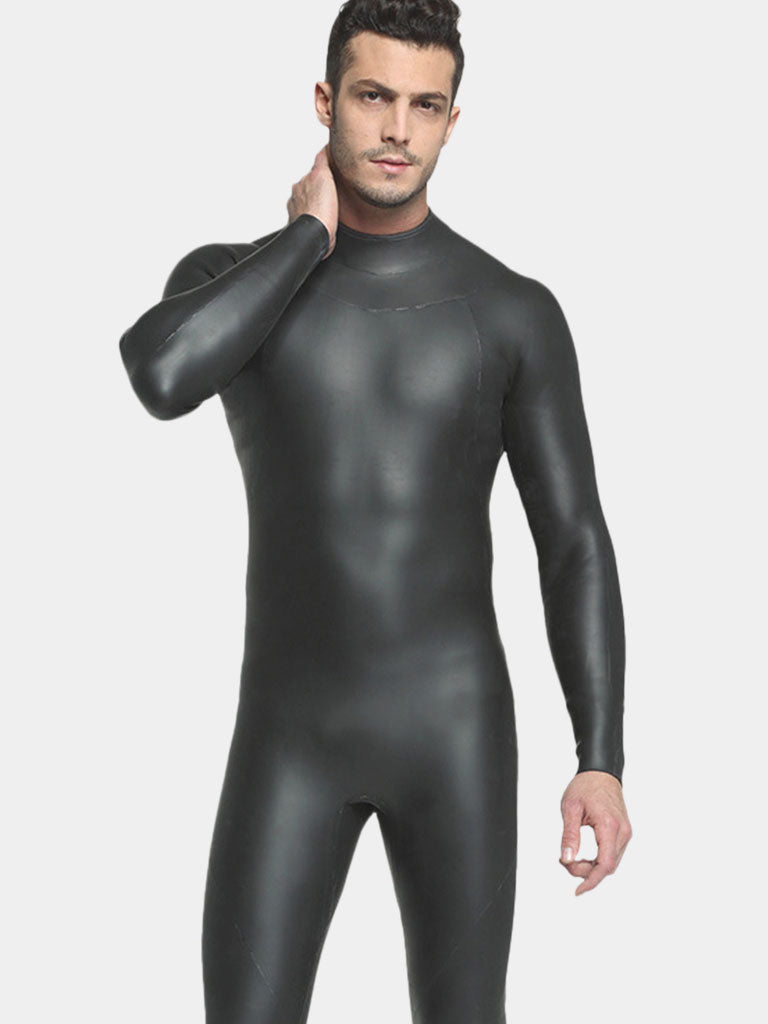 MYLEDI Adult 3MM Black Long Sleeve Wetsuit Men Front