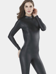 MYLEDI Adult 3MM Black Long Sleeve Wetsuit Women Front