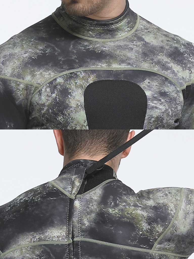 MYLEDI Men 1.5MM Neoprene One Piece Camo Wetsuit Detail