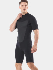 MYLEDI Men 2MM Shorty Back Zip Wetsuit Black Side