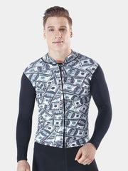 MYLEDI Men 3MM Wetsuit Jacket Skeleton Print Back