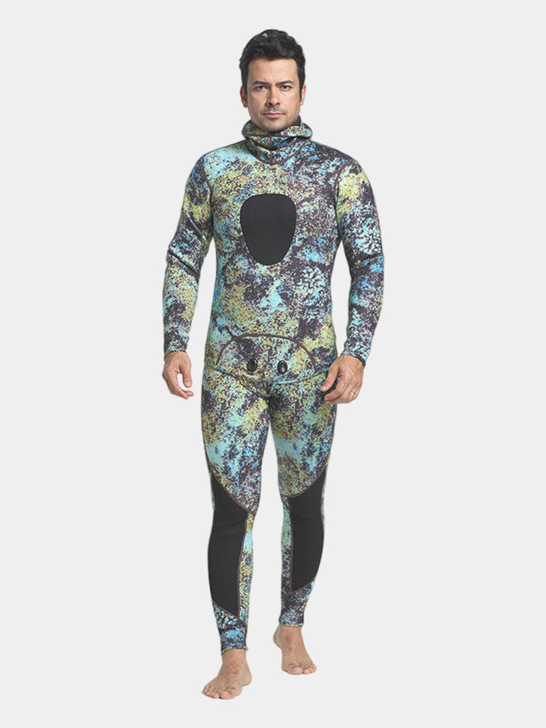 MYLEDI Men 3mm 2 Piece Camo Wetsuit