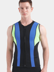 MYLEDI Men 3mm Wetsuit Vest Black Blue Green