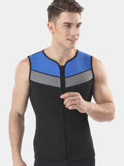 MYLEDI Men 3mm Wetsuit Vest Black Blue Grey