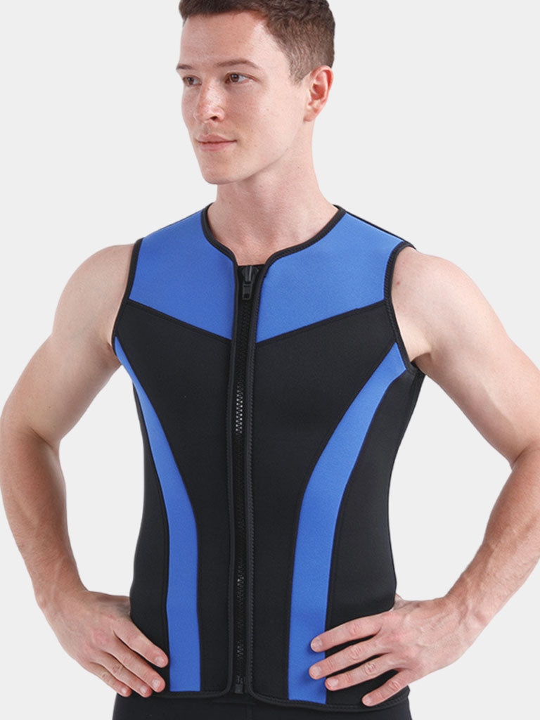 MYLEDI Men 3mm Wetsuit Vest Black BlueWNC021