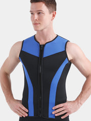 MYLEDI Men 3mm Wetsuit Vest Black BlueWNC021