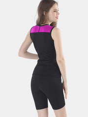 MYLEDI Women 3mm Wetsuit Vest Black Pink Back