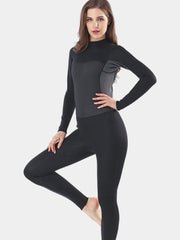 MYLEDI Womens 3MM Warm Full Wetsuit Black