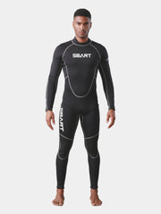 SBART Men's Long Sleeve Thermal Winter Wetsuit, Black