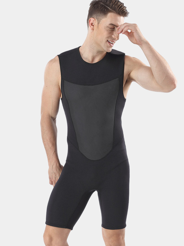 Men 2MM Shorty Full Wetsuit Vest