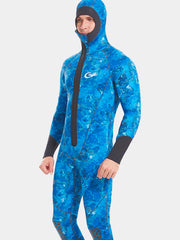 Yon Sub Men's 5MM Plus Size Hooded Camo Wetsuit