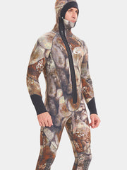 Yon Sub Men's 5MM Plus Size Hooded Camo Wetsuit