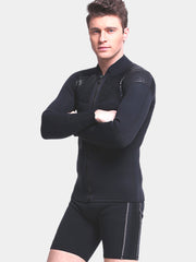 Men Front Zip Wetsuit Top Jacket 