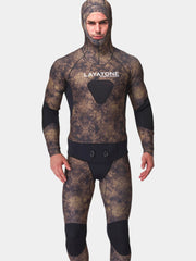 Men Neoprene Long Sleeve 2 piece Wetsuit Black