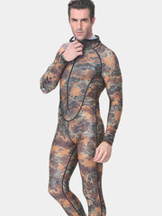 Men Plus Size Dive Skin Camo Suit