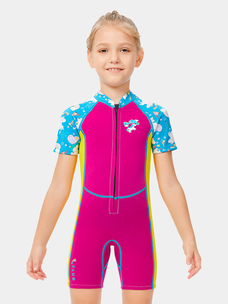 One Piece Thermal Girls Short Wetsuit