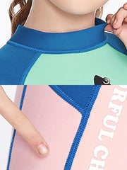 SABOLAY Girls 2MM One Piece Short Sleeve Wetsuit Detail