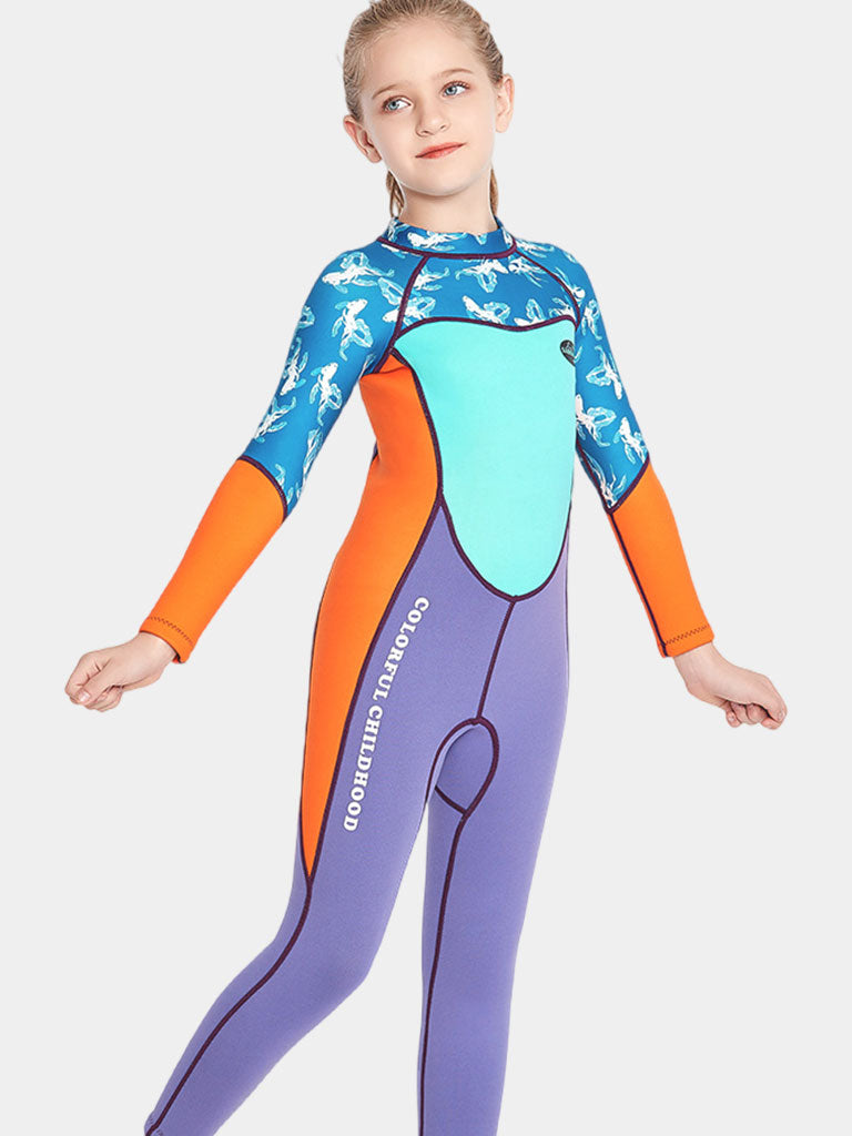 SABOLAY Girls 2mm Long Sleeve Wetsuit