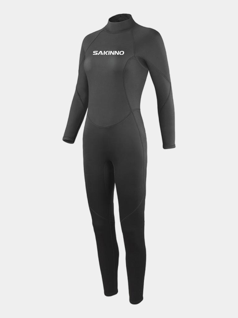 SAKINNO Women 2mm Long Sleeve Wetsuit Black Side