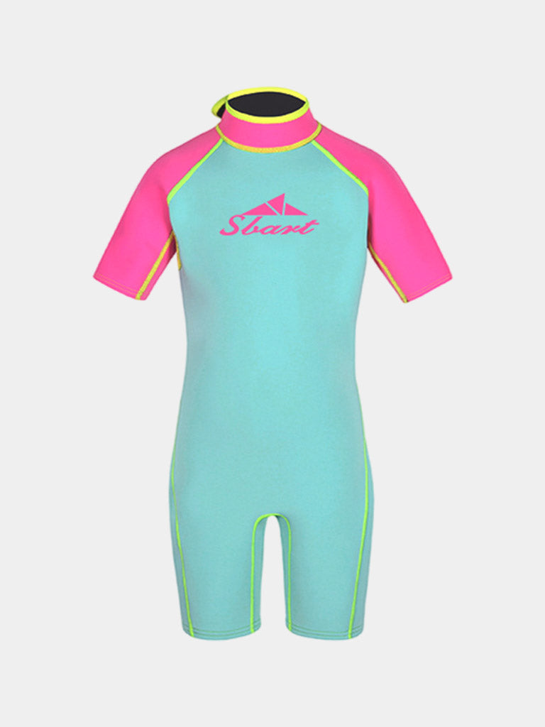 SBART 2MM Quick Dry Short Sleeve Wetsuit for Kids