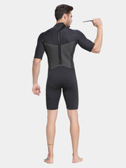 SBART Men's 2mm Plus Size One Piece Shorty Wetsuit